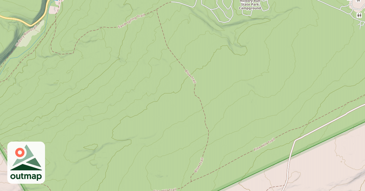 Map of Hickory Run State Park Trails