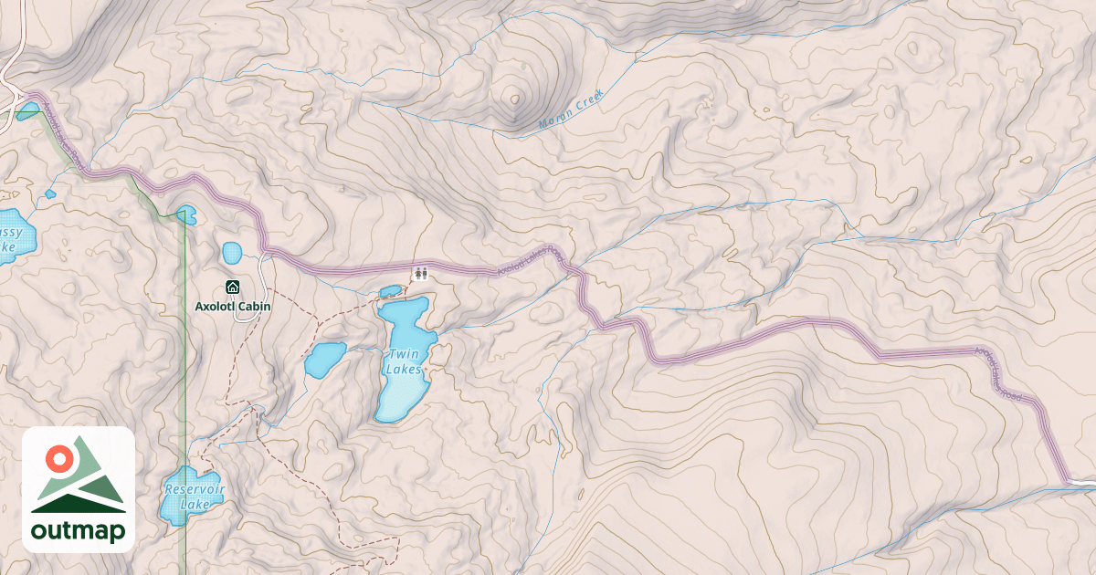Map of Axolotl Lakes Road
