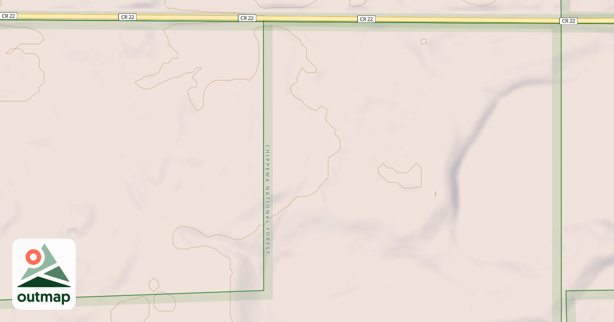 Map of TURTLE RIVER LAKE ROAD SPUR B