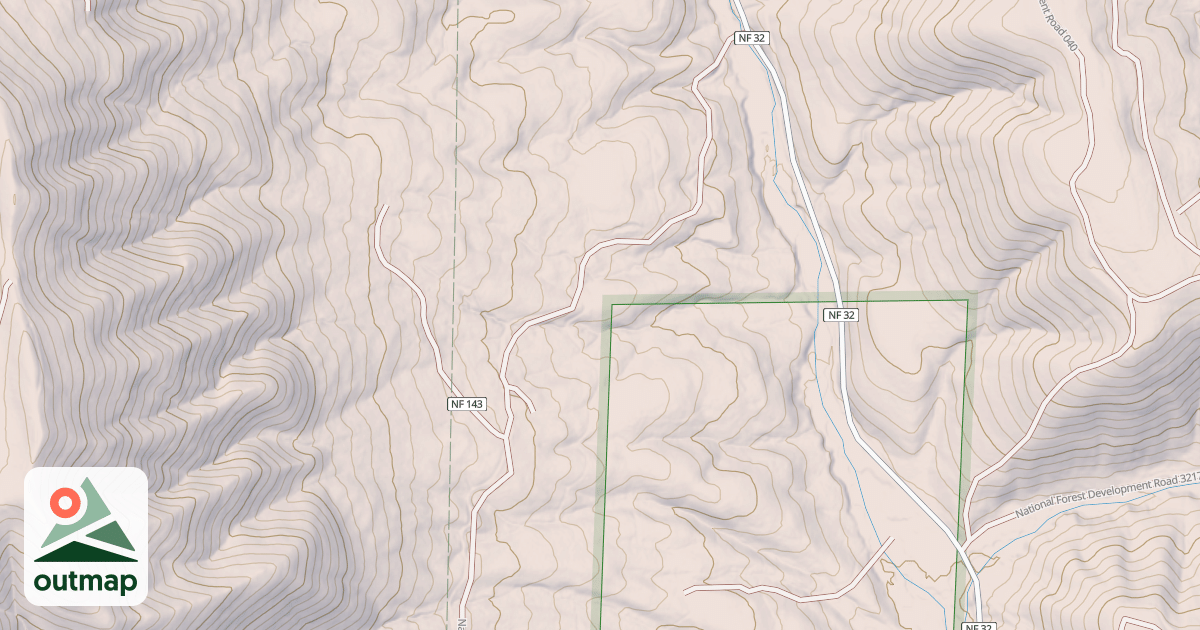 Map of USFS Motor Vehicle Use Map Trails 17553