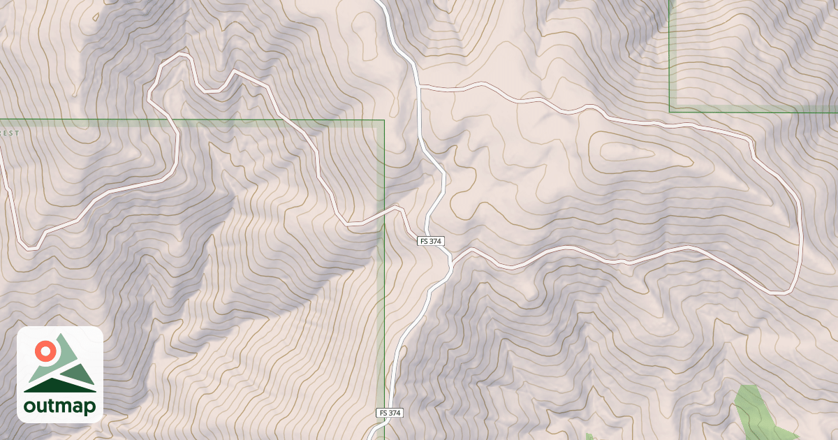 Map of HARRIS CREEK SUMMIT