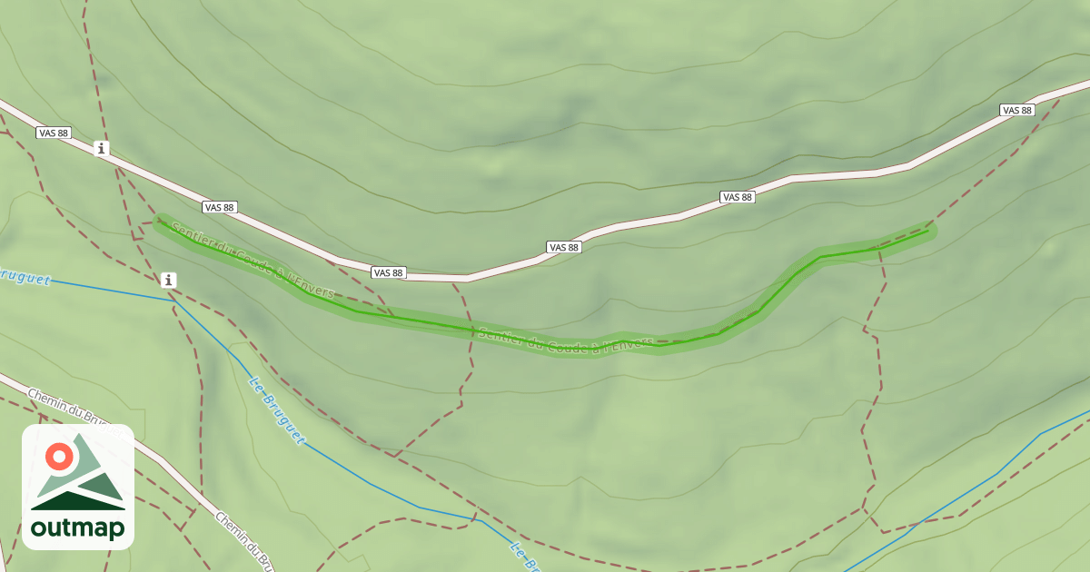 Map of Sentier du Coude à l'Envers