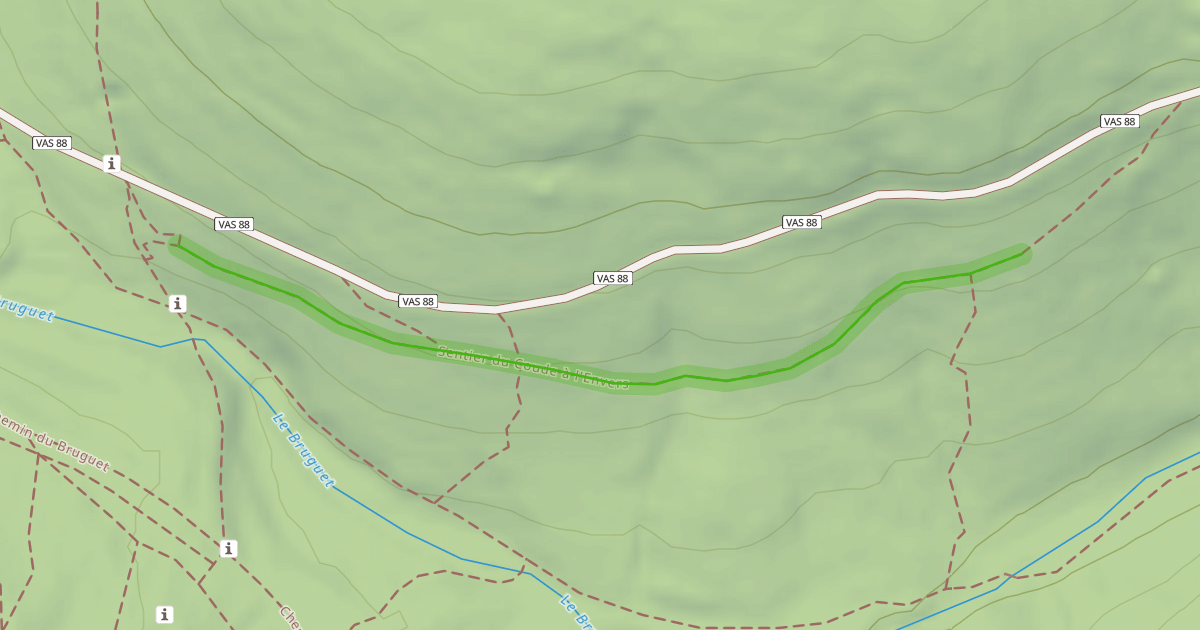 Map preview of Sentier du Coude à l'Envers