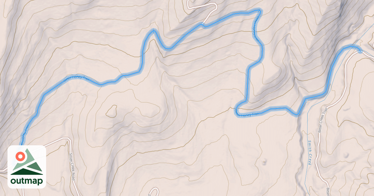 Map of Bitter Honey Trail
