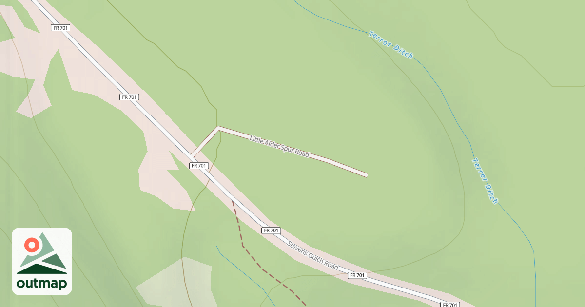 Map of LITTLE ALDER SPUR