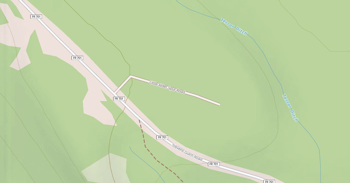 Map preview of LITTLE ALDER SPUR