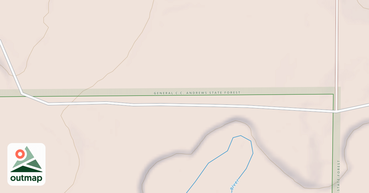 Map of General C.C. Andrews State Forest Trails