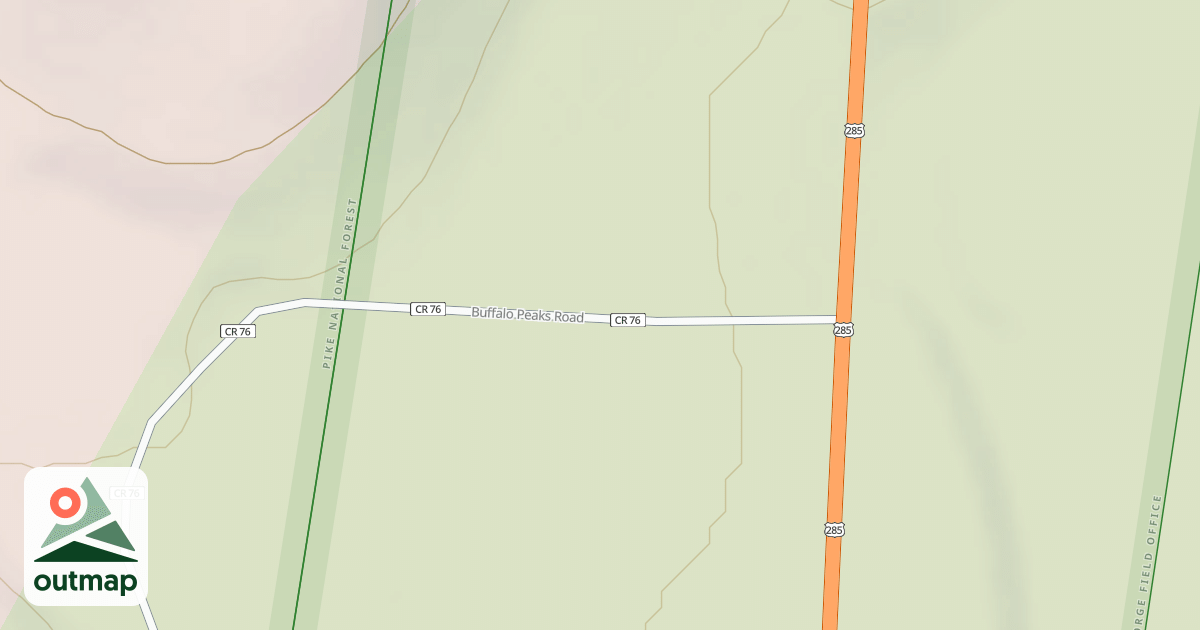 Map of BUFFALO PEAKS