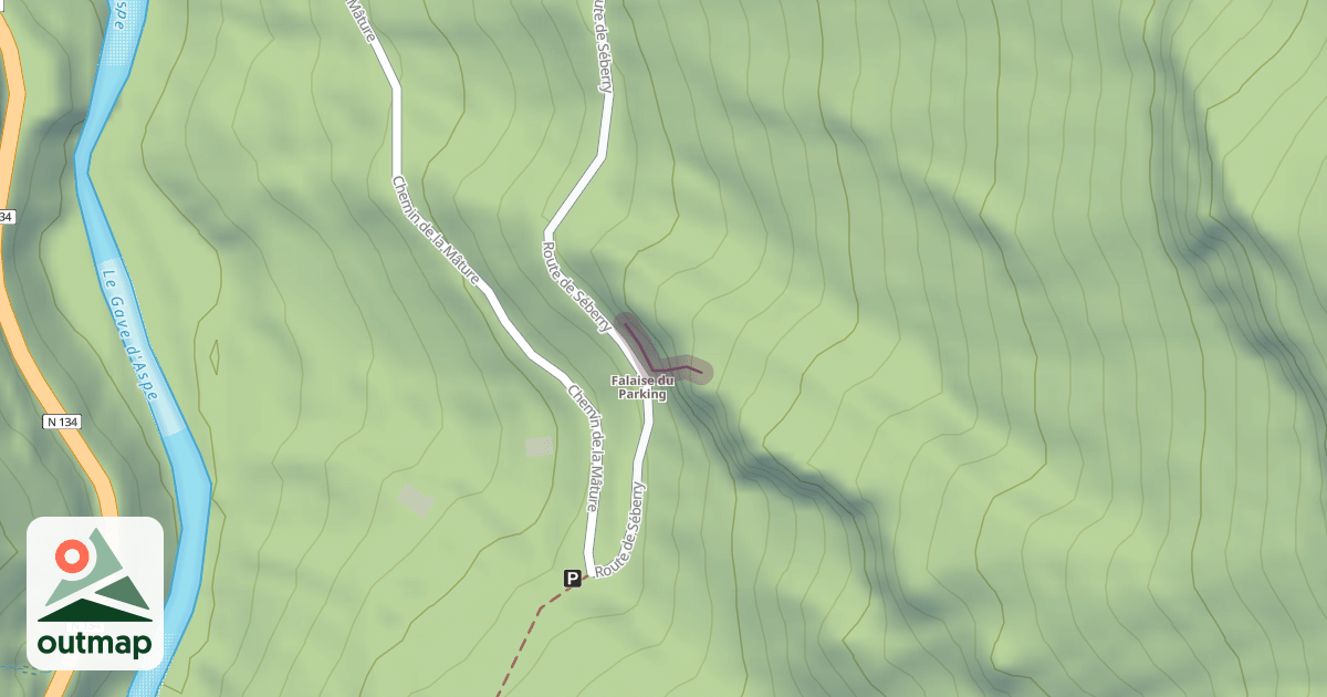 Map of Climbing Crag