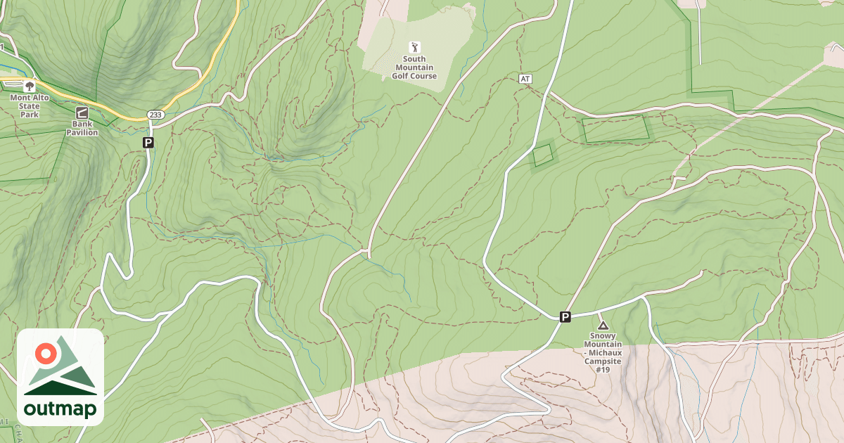 Map of Michaux State Forest – Snowmobile Trail System (Southern)