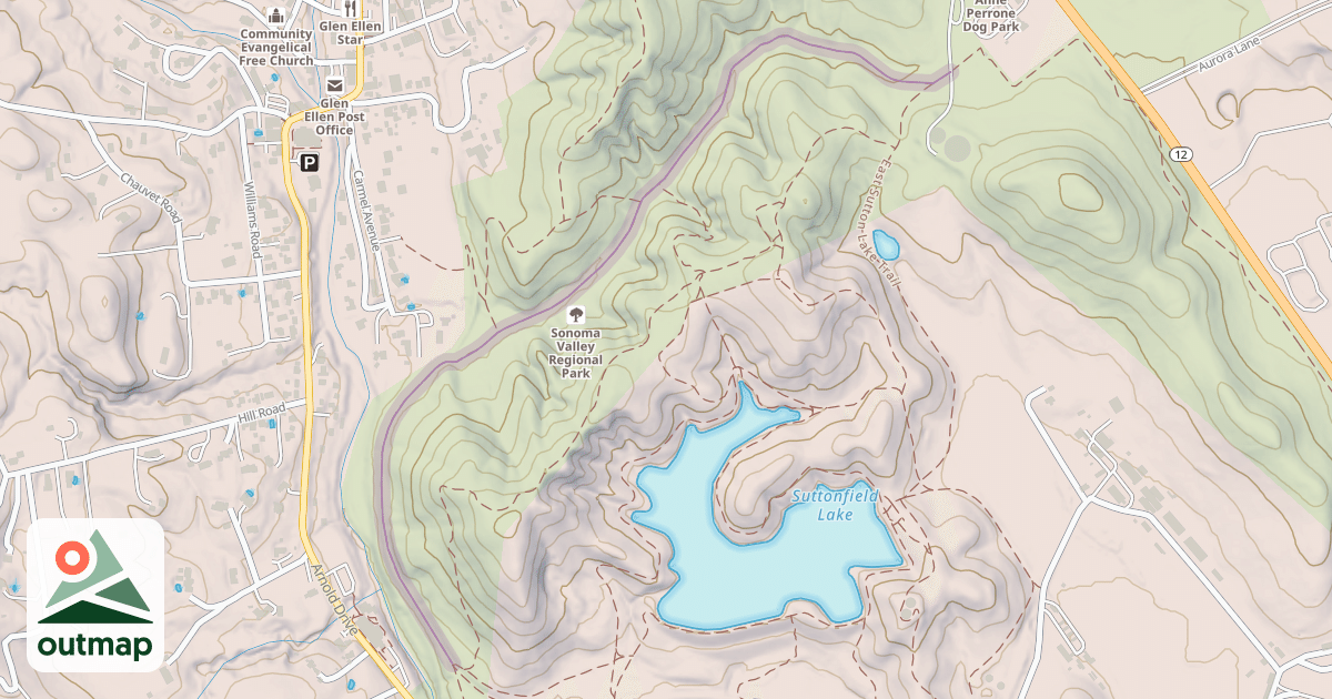 Map of Valley of the Moon Trail
