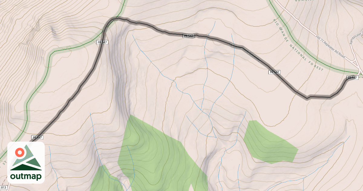 Map of La Garita Stock Driveway