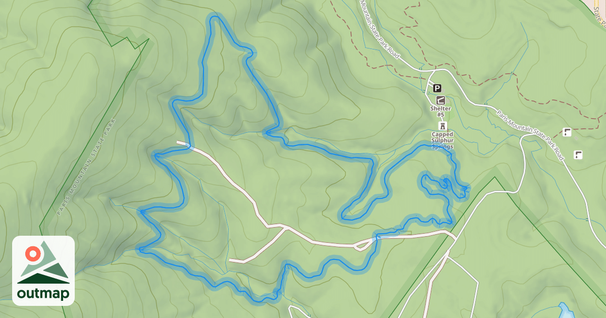 Map of Sassafras Loop Trail