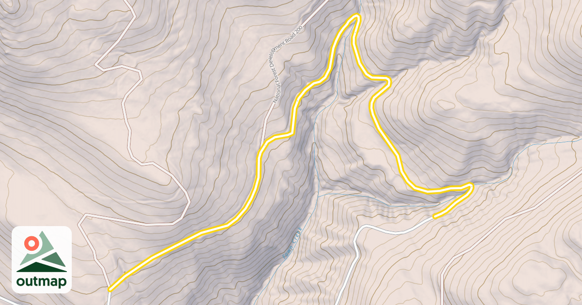 Map of National Forest Development Road 100