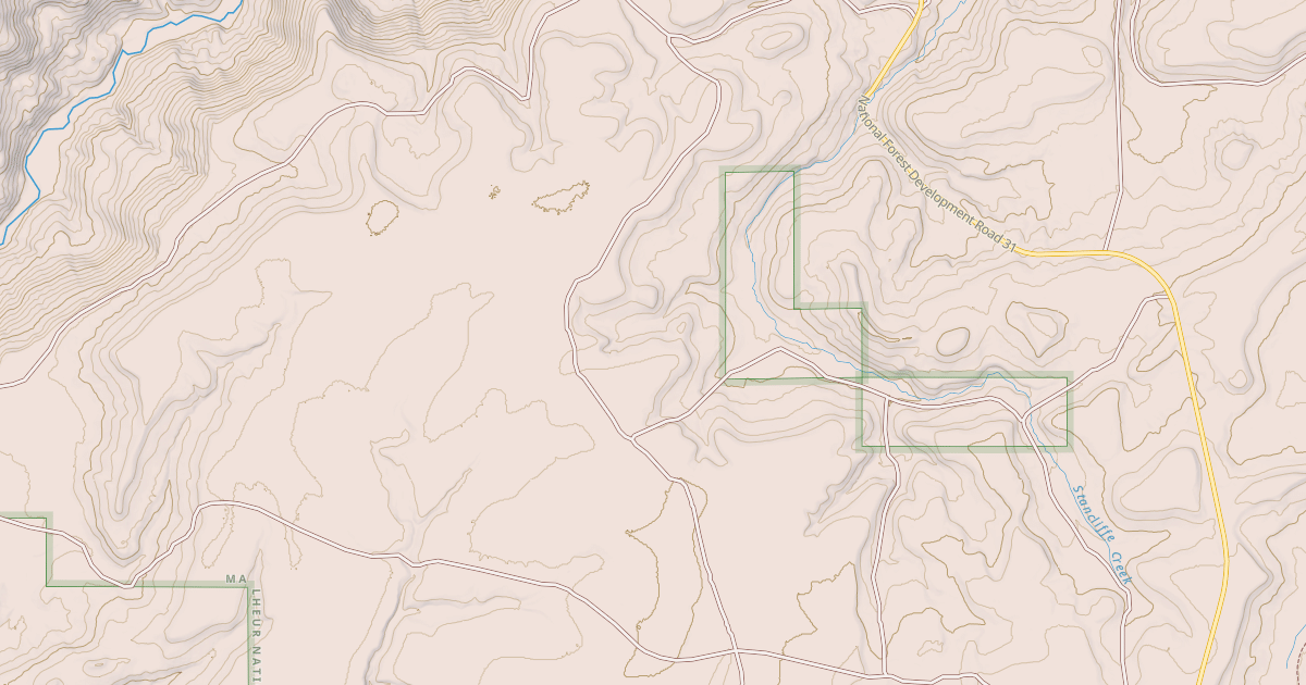 Map preview of USFS National Forest System Roads {166E127E-C16C-4181-B81B-0A33E30C2C63}