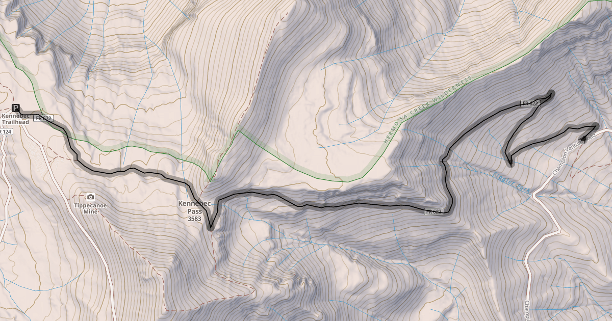 Map preview of Sliderock - Co.Trail Trail