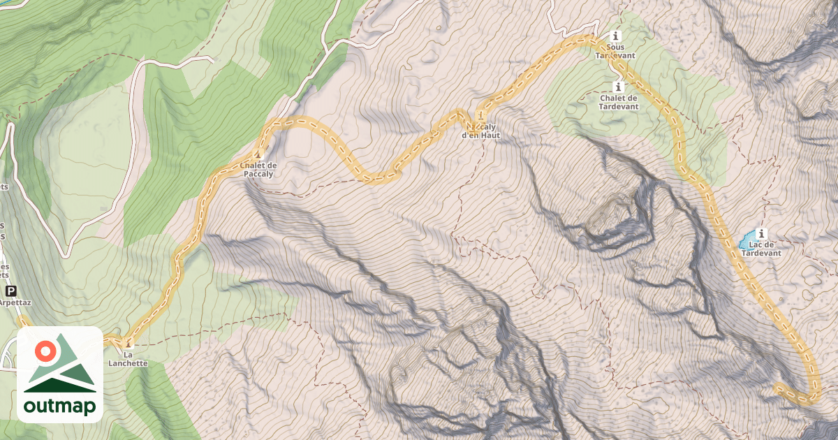 Map of Col de Paccaly — Les Confins