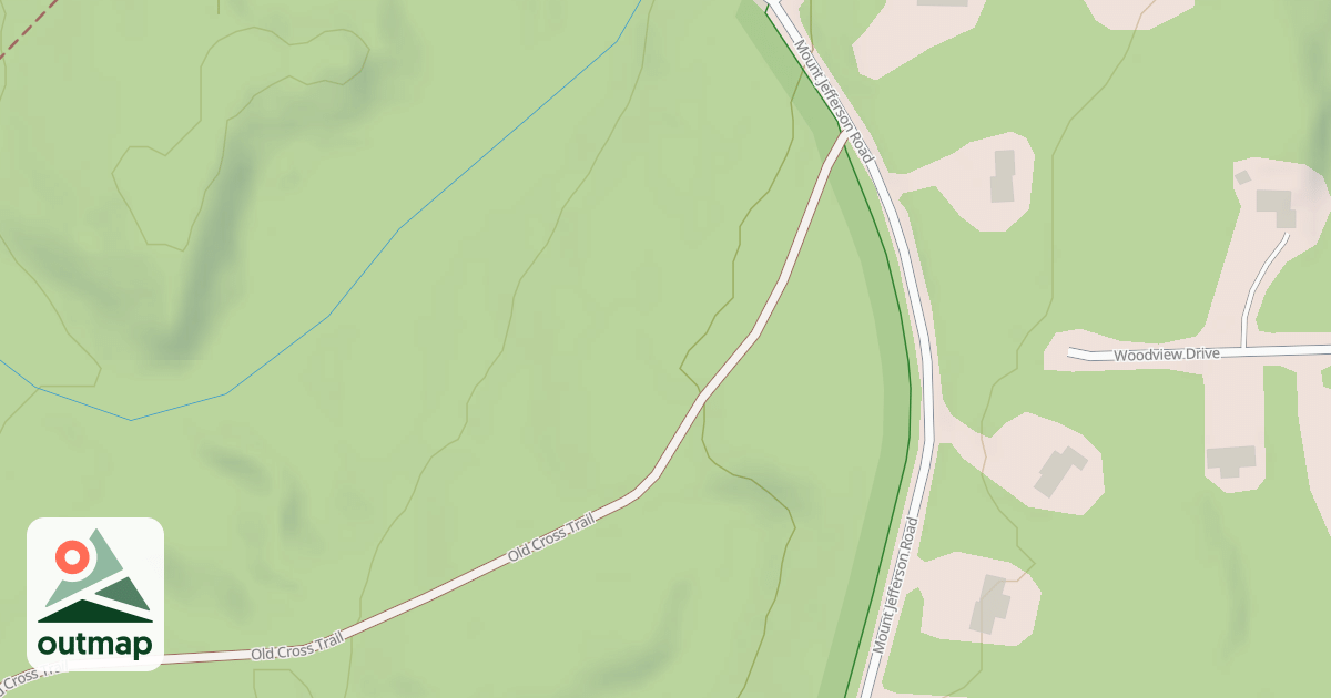 Map of Old Cross Road Trail