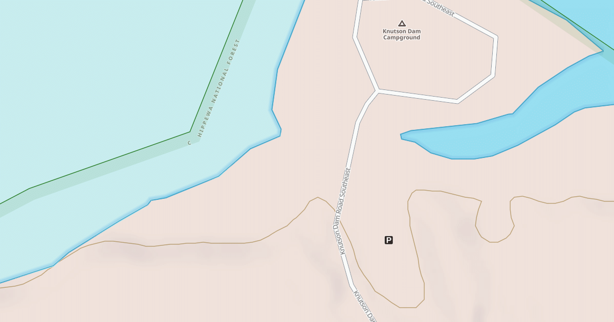 Map preview of KNUTSON DAM BOAT ACCESS