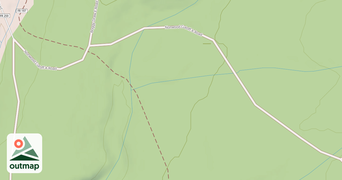 Map of NORWOOD CUTOFF A