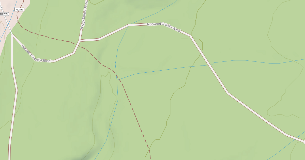 Map preview of NORWOOD CUTOFF A