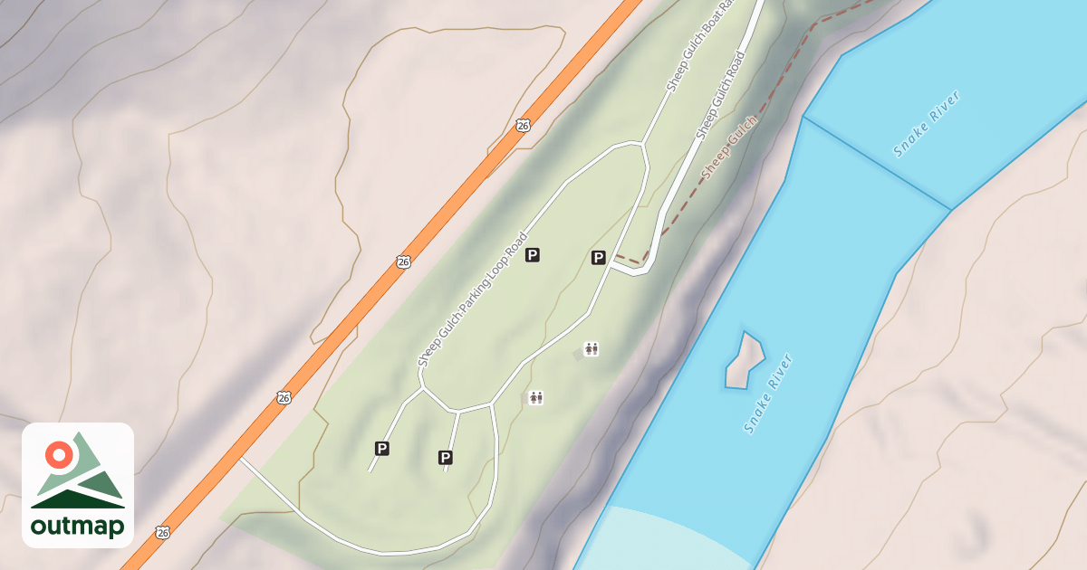 Map of SHEEP GULCH PARKING LOOP