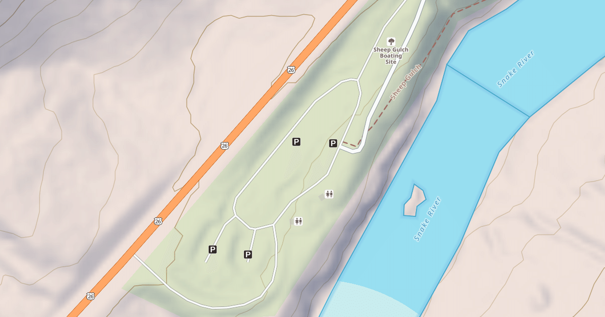 Map preview of SHEEP GULCH PARKING LOOP