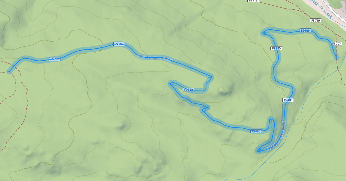 Map preview of Middle Aspen Trail