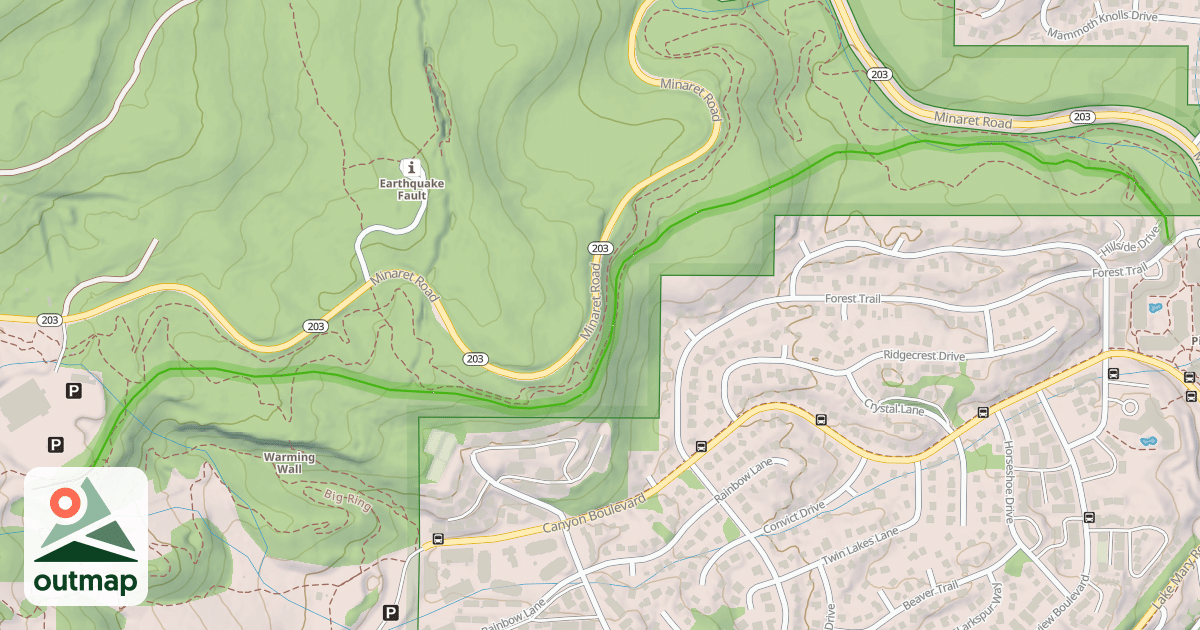 Map of Ski Back Trail