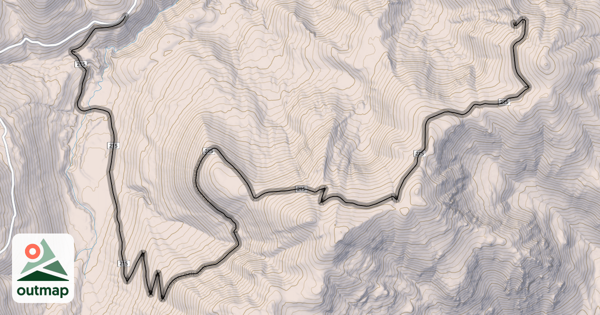 Map of Copper Belt Peak