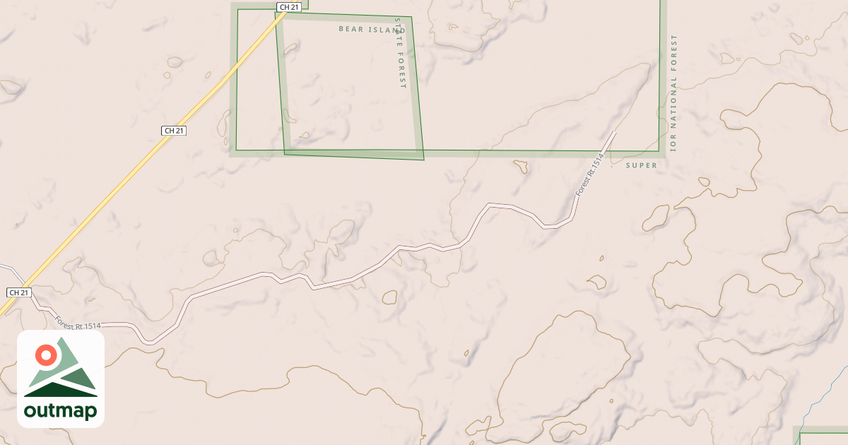 Map of FH 16 SPUR 1514