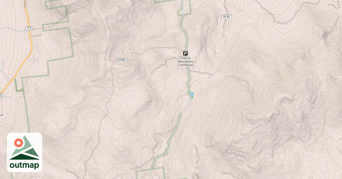Map of CHERRY MOUNTAIN