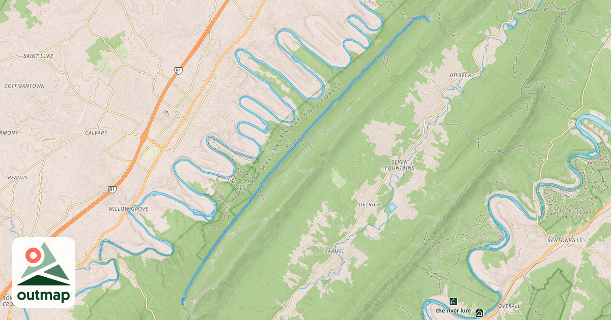 Map of Massanutten Trail