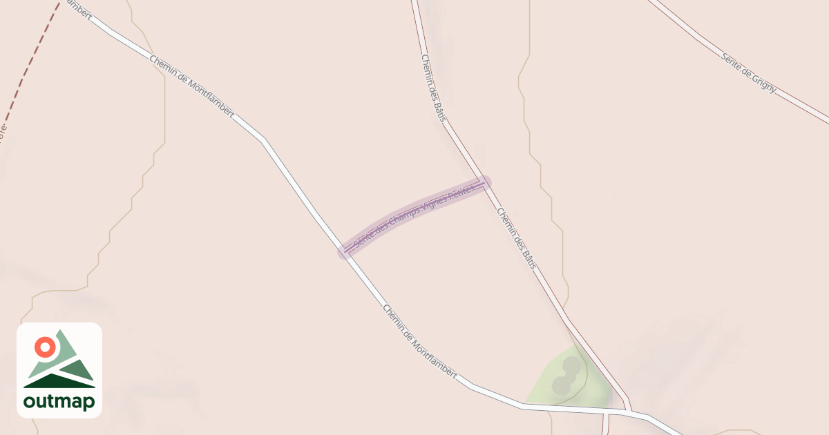 Map of Sente des Champs Vignes Petites