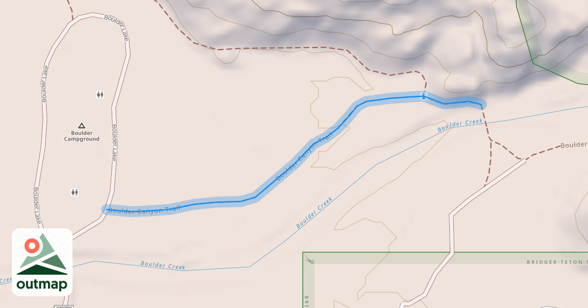Map of Boulder Canyon Trail