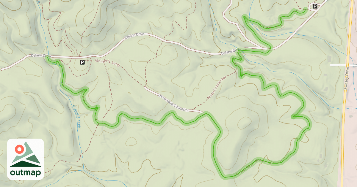 Map of Clear Creek Ditch Trail