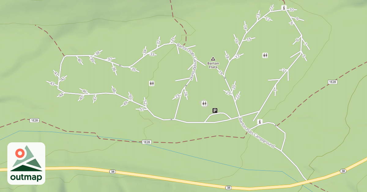 Map of BARTON FLATS CAMPGROUND