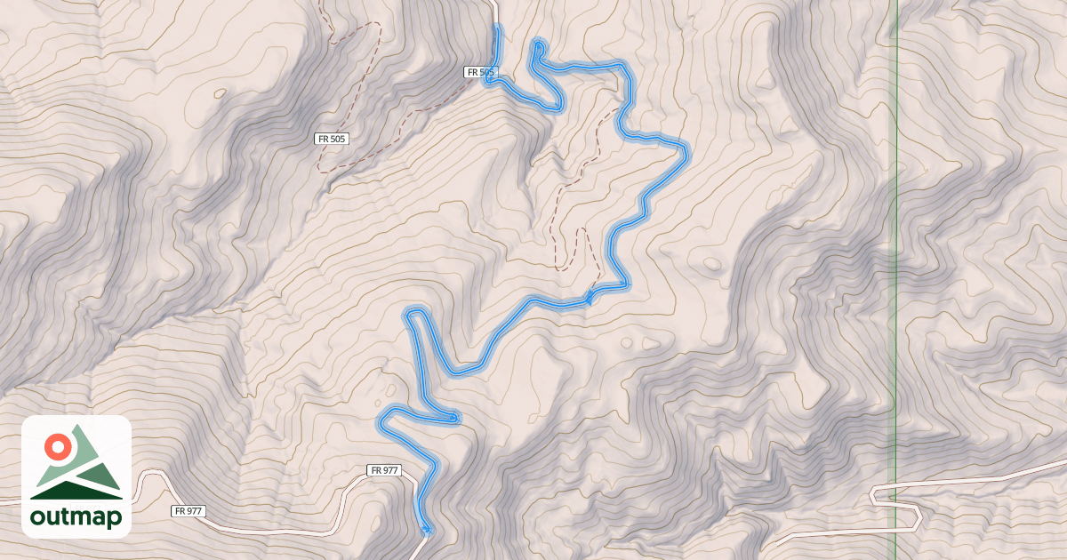 Map of Middle Fork Willow Creek Road
