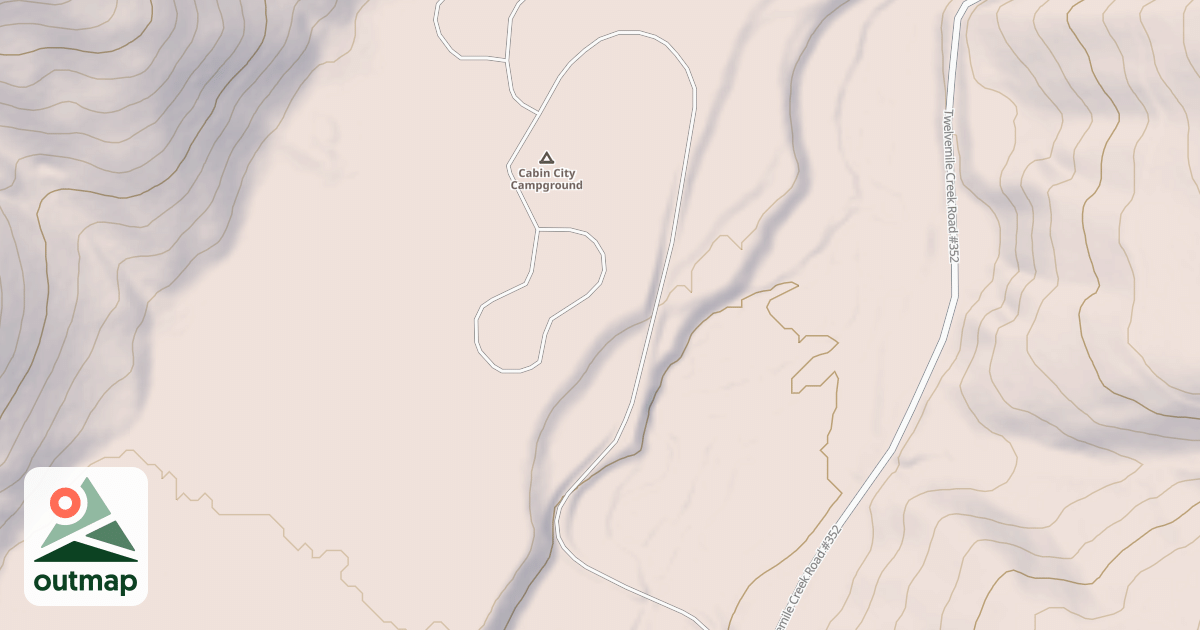 Map of CABIN CITY CAMP