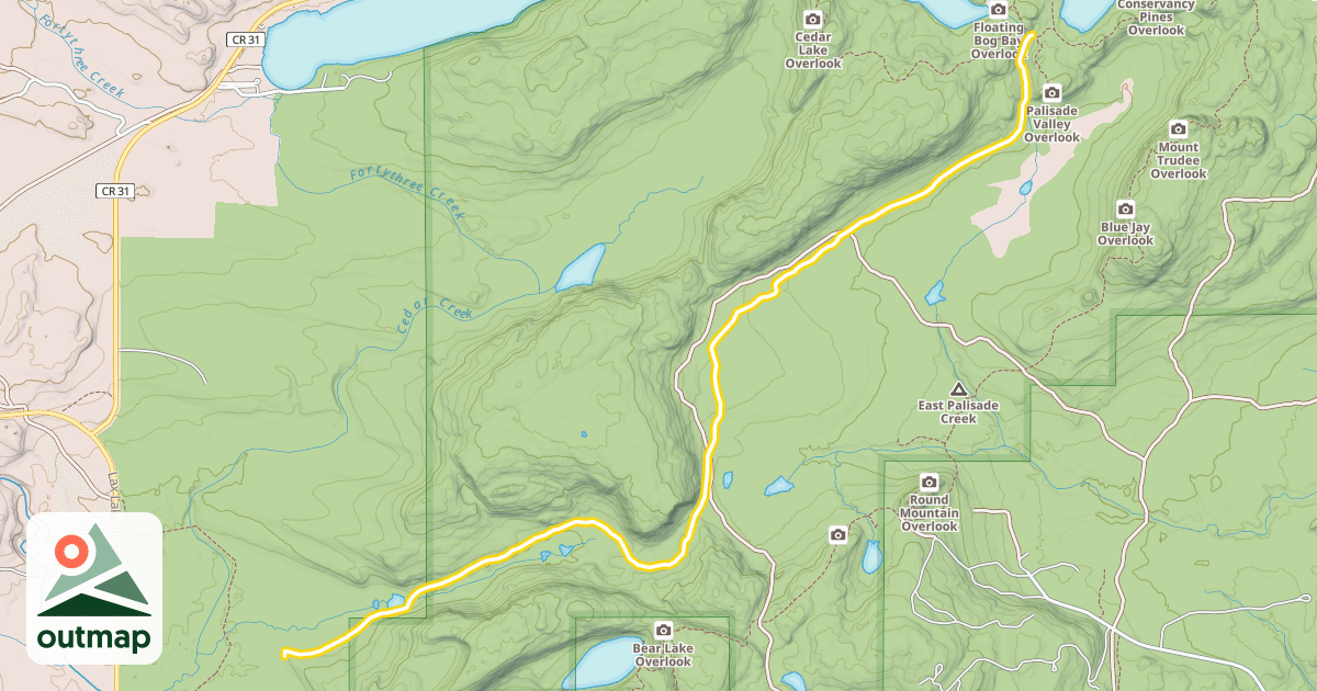 Map of Palisade Valley Trail
