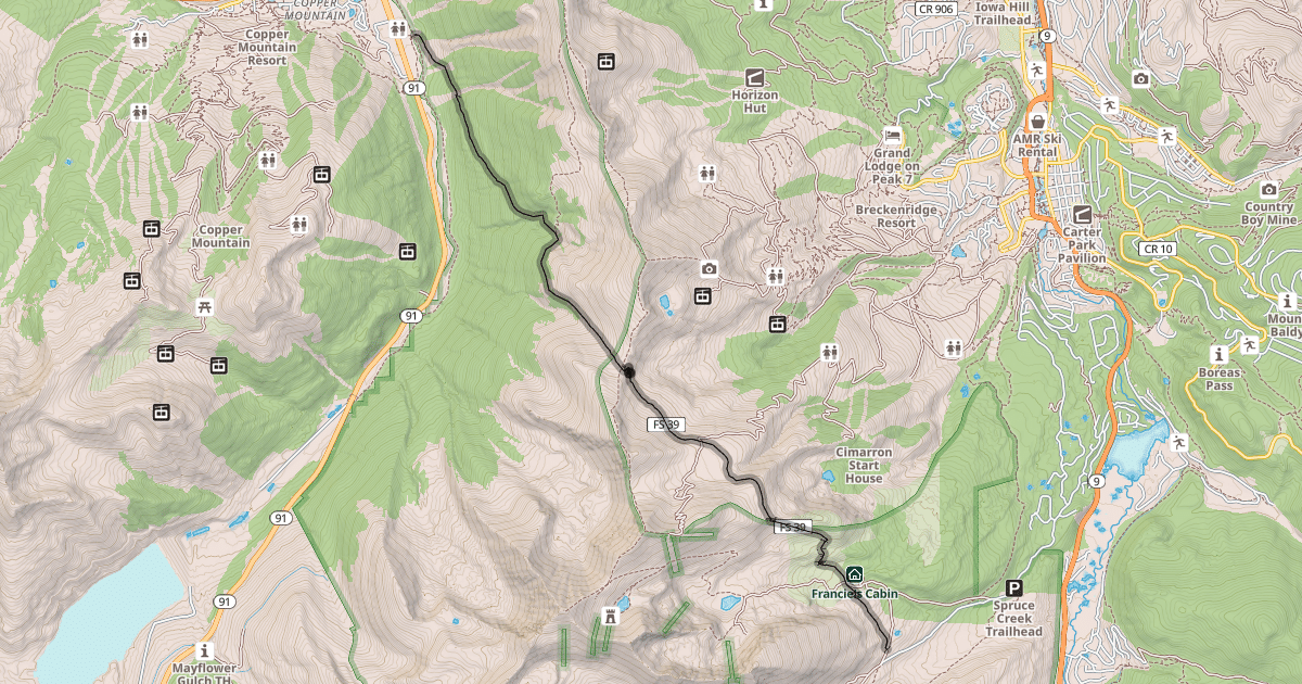 Map preview of Wheeler Trail