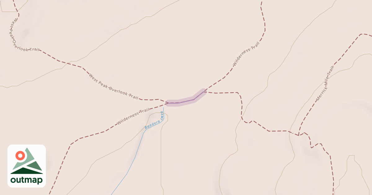 Map of Wilderness Trail / West Peak Overlook Trail