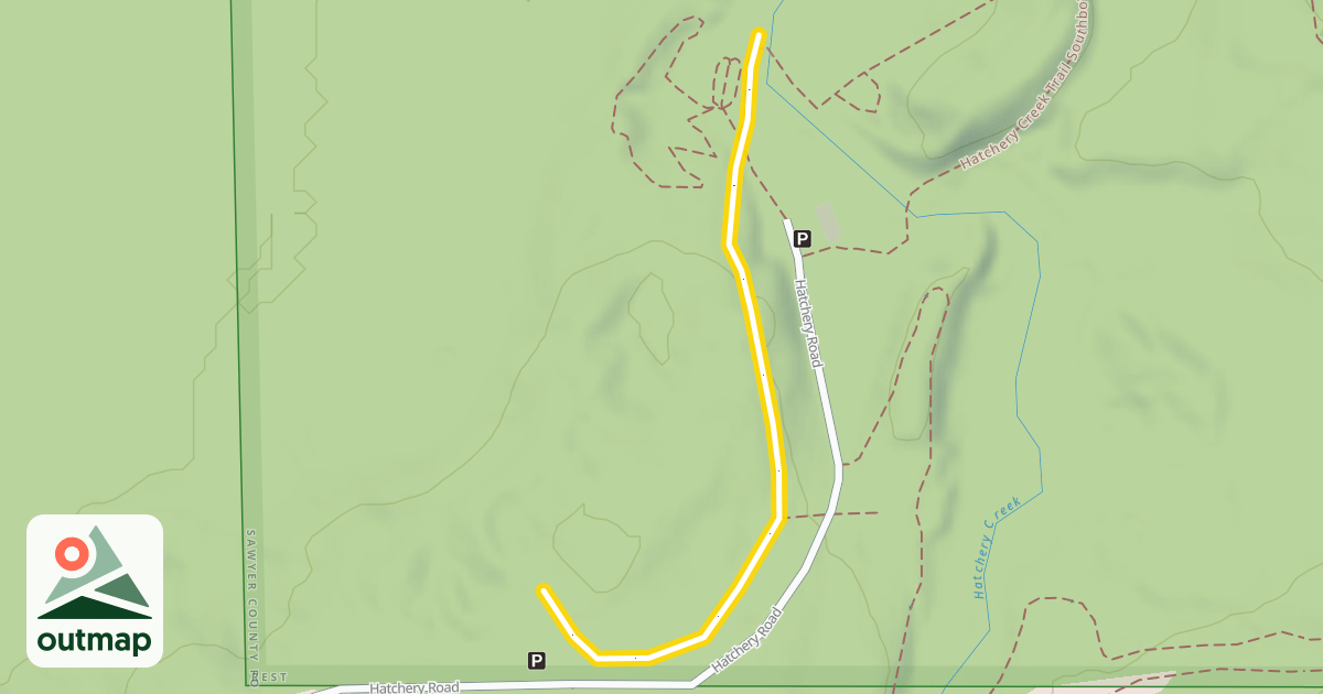 Map of Hatchery Ski Trail