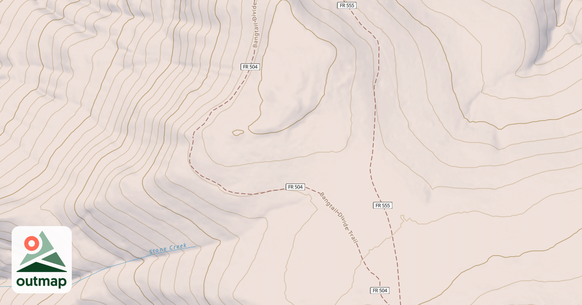 Map of Bangtail Divide