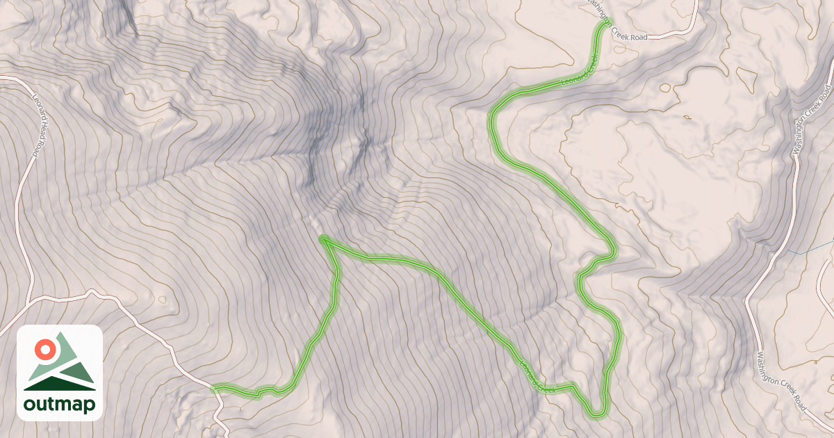 Map of Leonard Creek