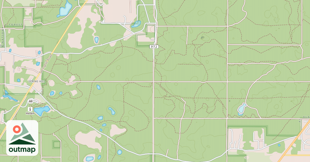 Map of SPRINGHILL CUT-OFF