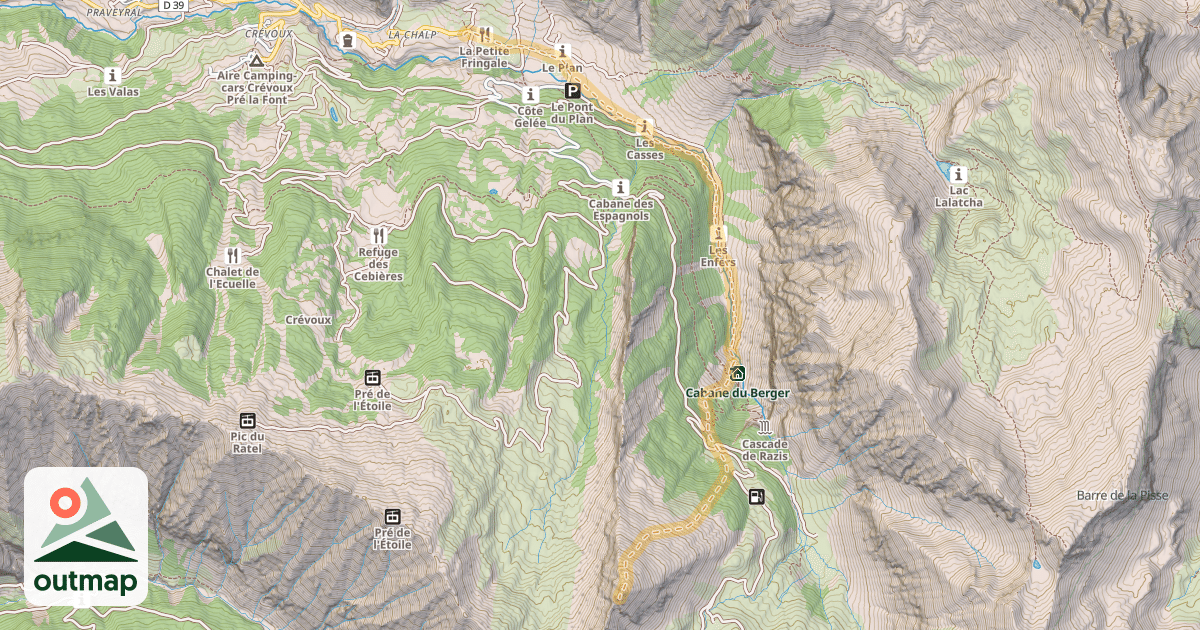 Map of Montagne Pellat — La Chalp