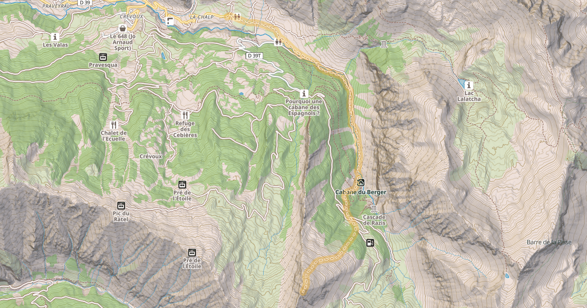 Map preview of Montagne Pellat — La Chalp
