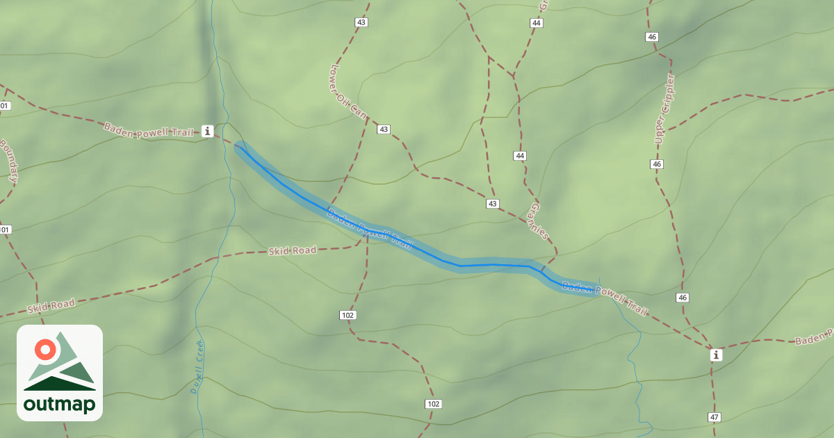 Map of Baden Powell Trail