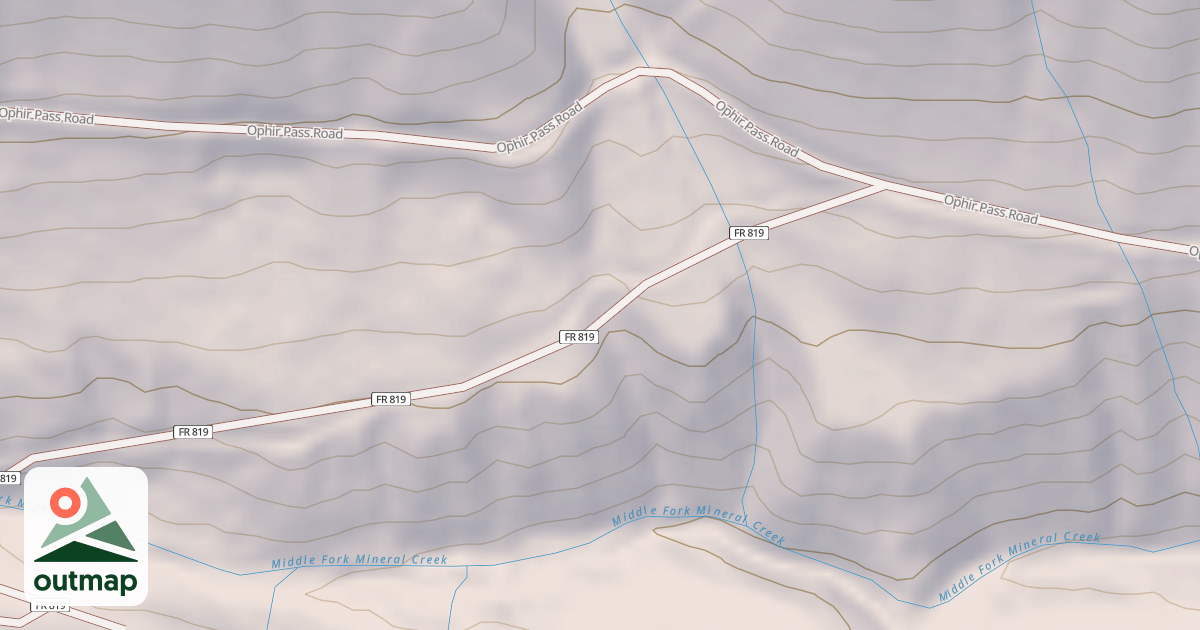 Map of OPHIR PASS BRANCH 1